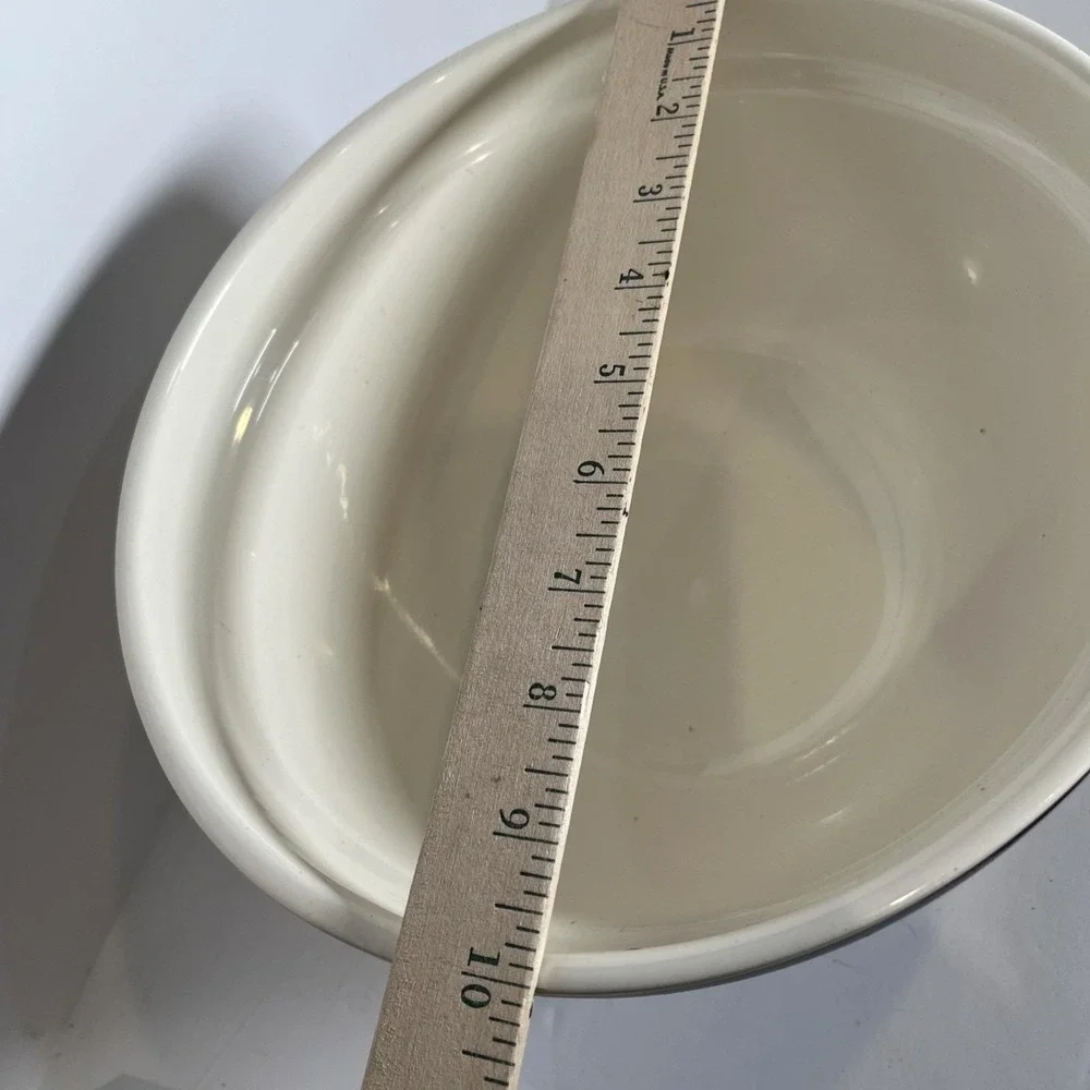 VTG Mickey Gourmet Mixing Bowl Solid Navy Band On Rim. RARE
